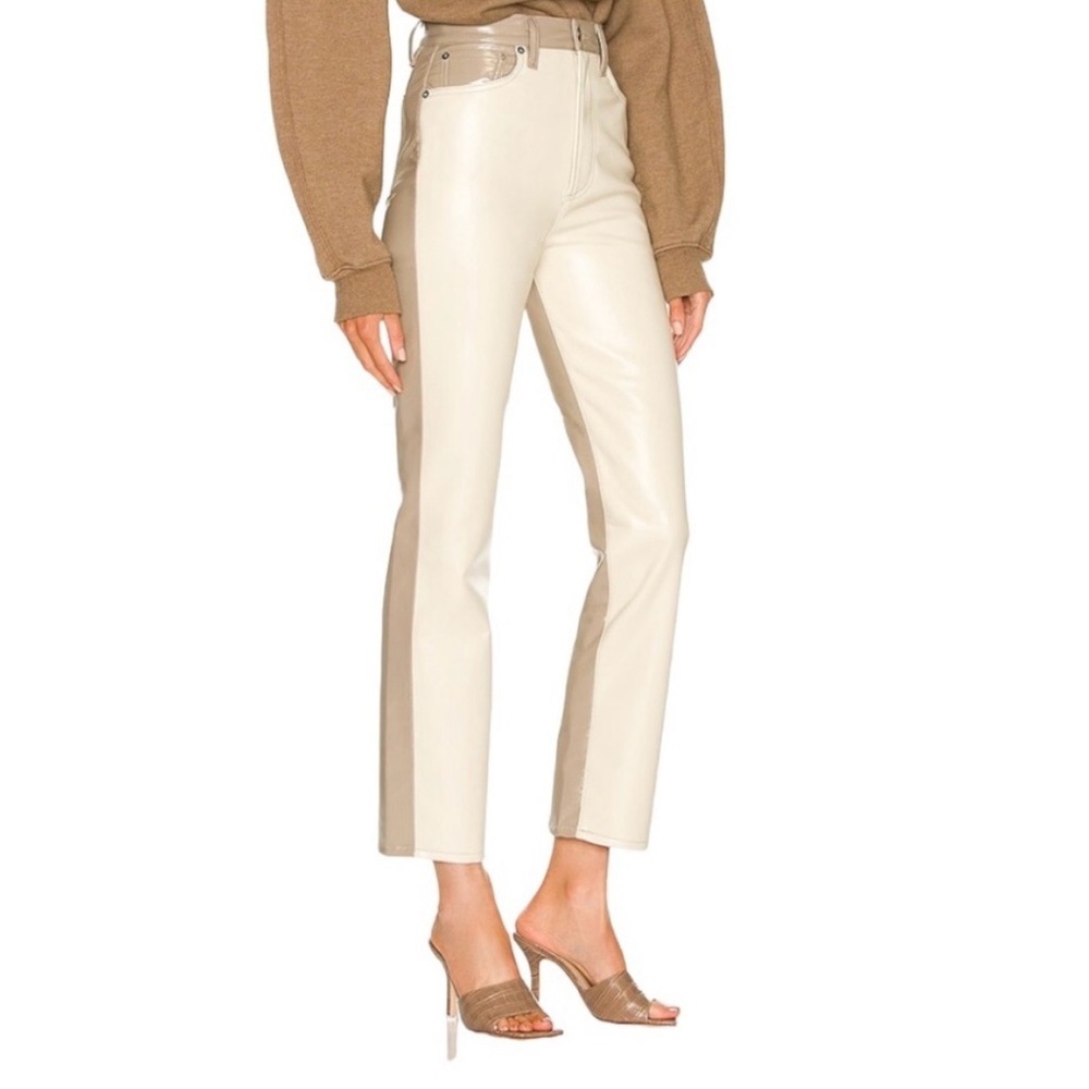 Agolde Two-Tone '90s Leather Pants - Size 24!